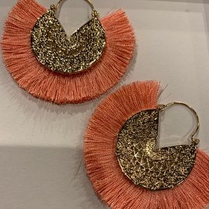 Women’s fan tassel earrings